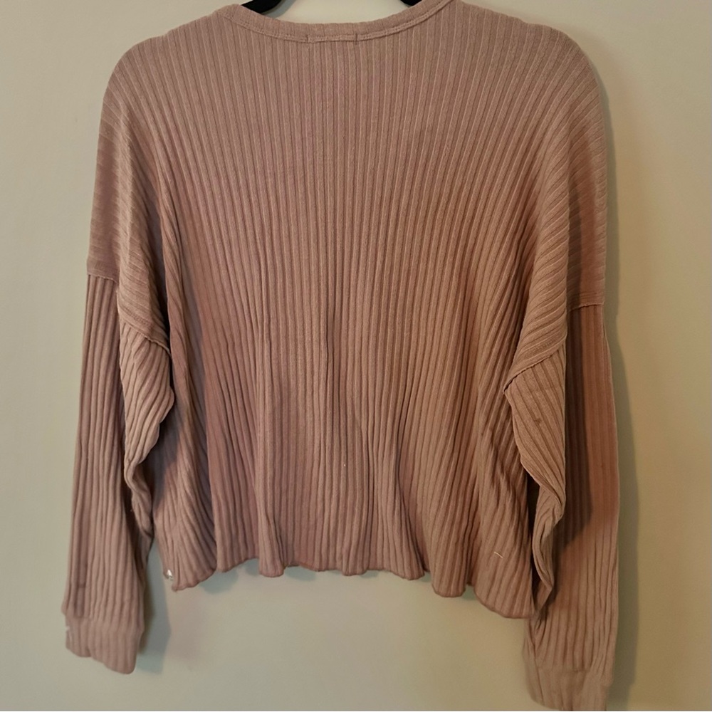 Billabong Essentials Ribbed Cropped Sweater LG - Picture 3 of 6